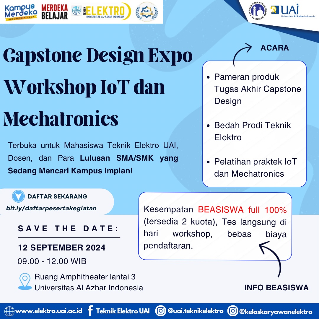 Capstone Design Expo & Workshop IoT dan Mechatronics