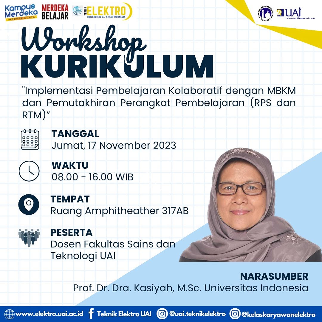 Program Studi Teknik Elektro Universitas Al Azhar Indonesia Selenggarakan Workshop Kurikulum untuk Pemutakhiran Pembelajaran